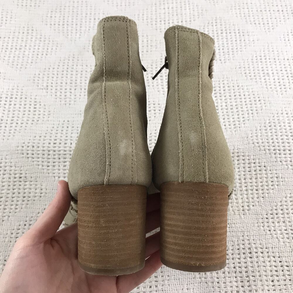 Ankle Boot Coconuts by Matisse Anthropologie Sz 10 Beige Faux Suede Heels Bootie - Picture 4 of 8